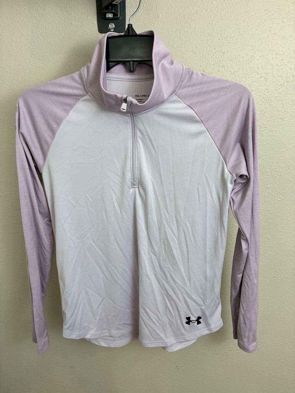 Under Armour Youth XL Girl 1/4 Zip Long Sleeve Loose Shirt
